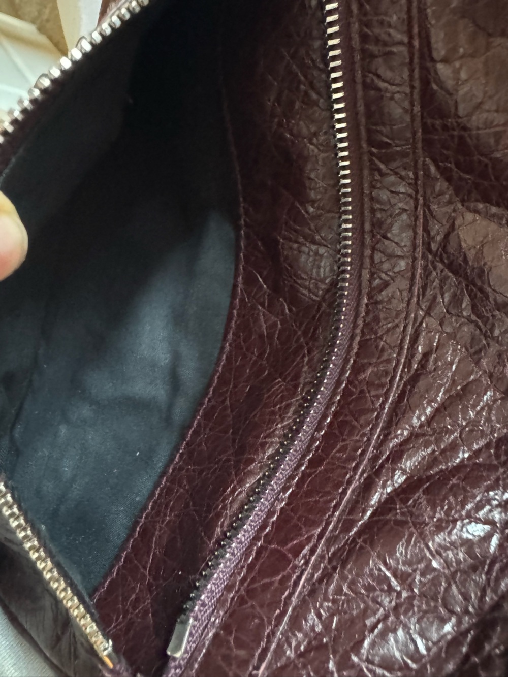 Balenciaga Men's iPad / Tablet Zip Pouch Charbon brown Agneau Lambskin Leather - Picture 6 of 9